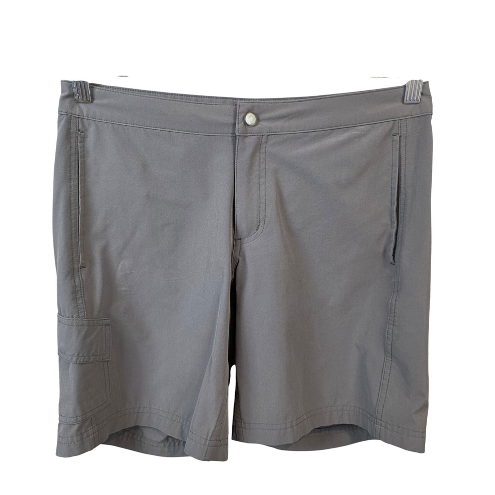 Title Nine Womens Gray Stretch Hiking Shorts Wicking Outdoor Active Size 6
